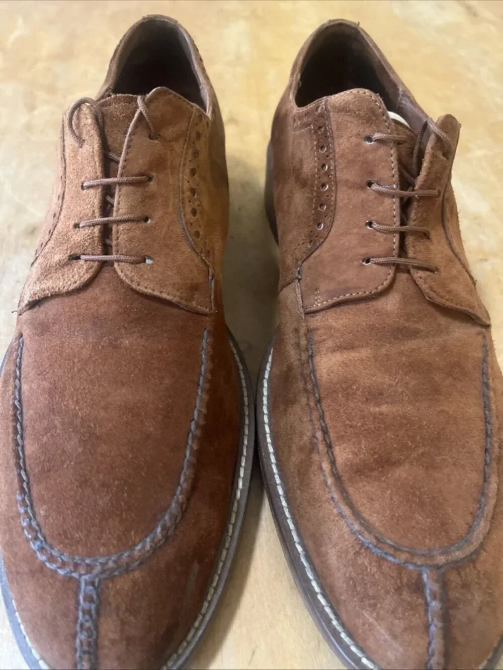 Alan Payne Wembley Ike Behar Brown Leather Lace Up Mens Shoe Sz 11.5 Split Toe